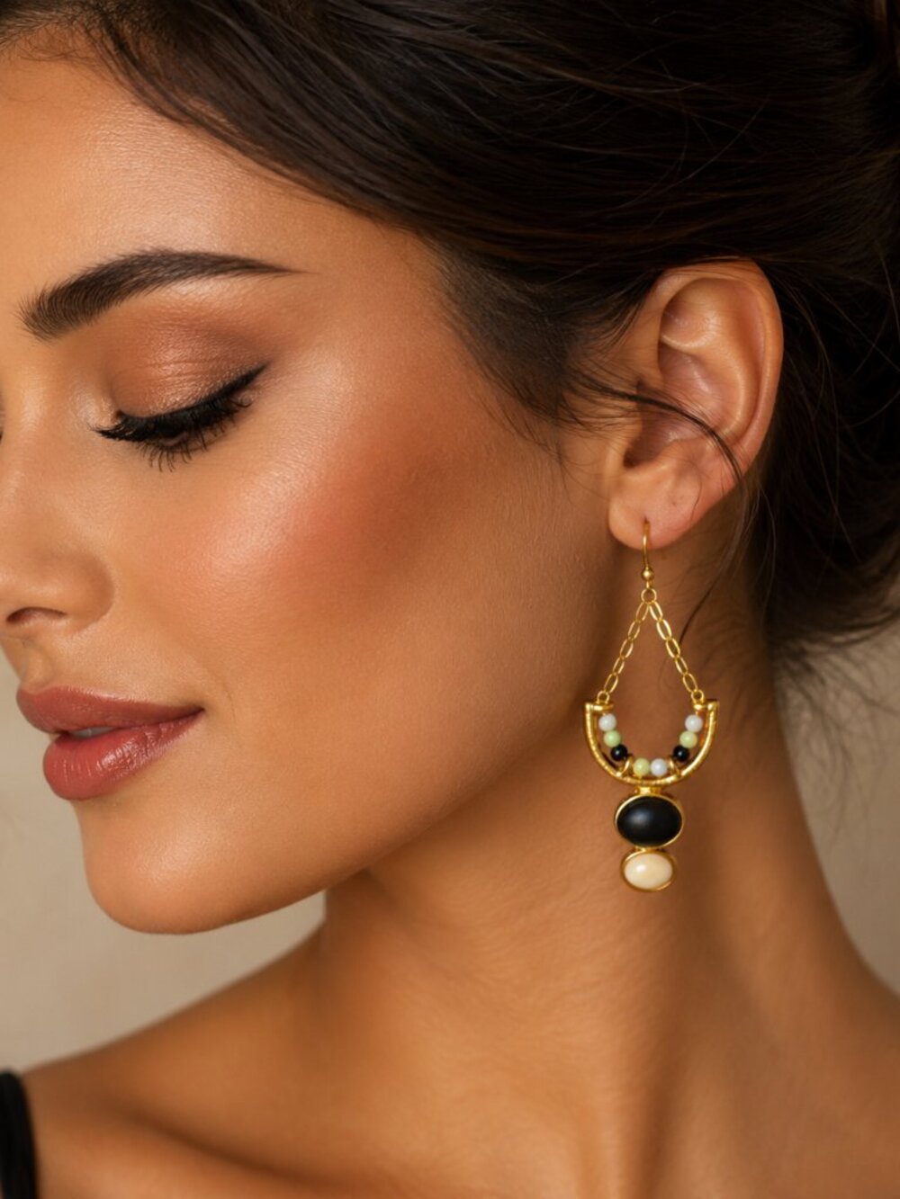 g by Gennaro  Antique Gold Tone‎ Drop Earrings